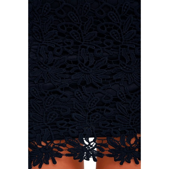 Lulu's Hidden Talent Backless Navy Blue Lace Dress - Picture 7 of 8